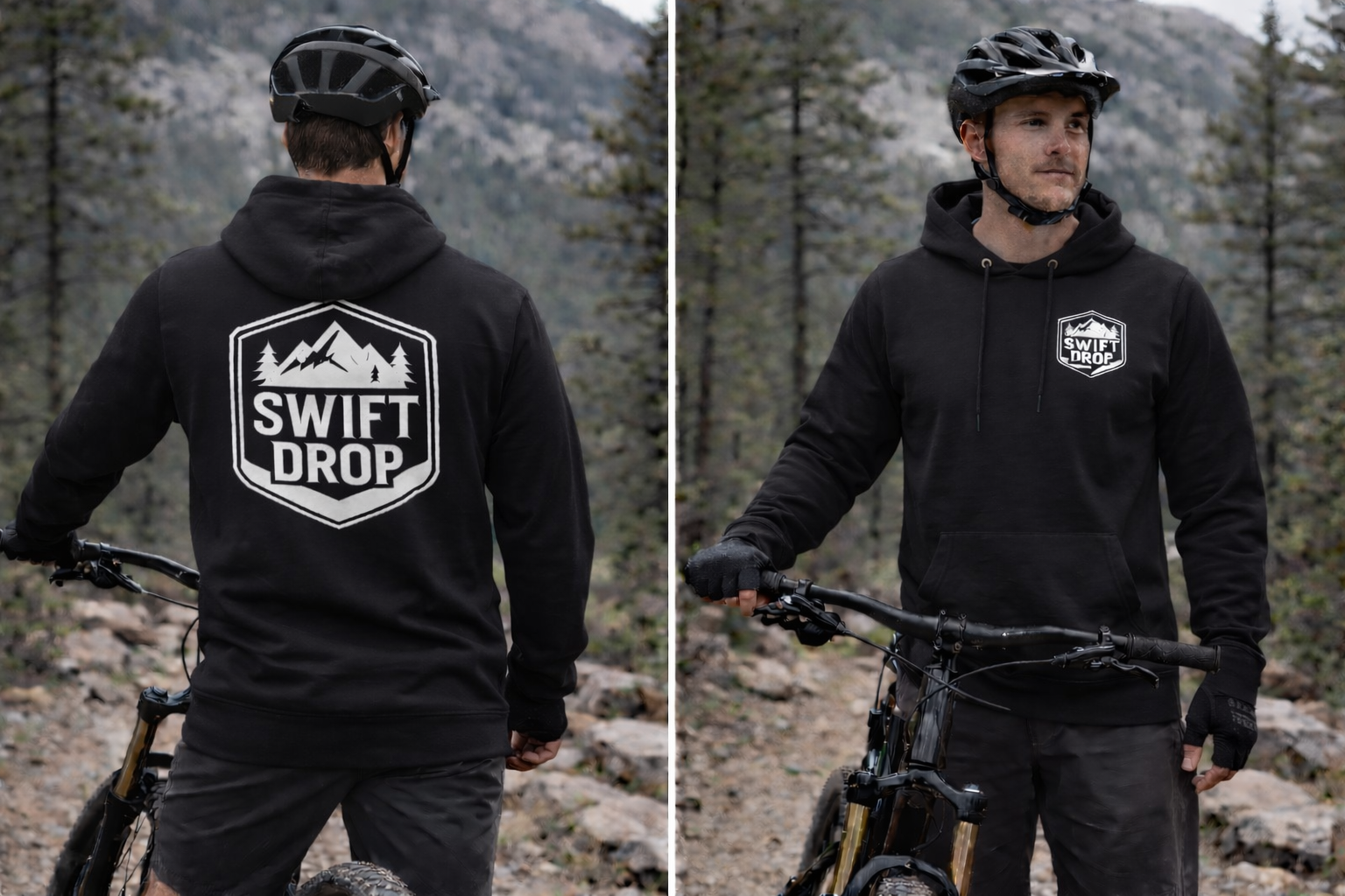 Swift Drop Riders Hoodie (Black/White)